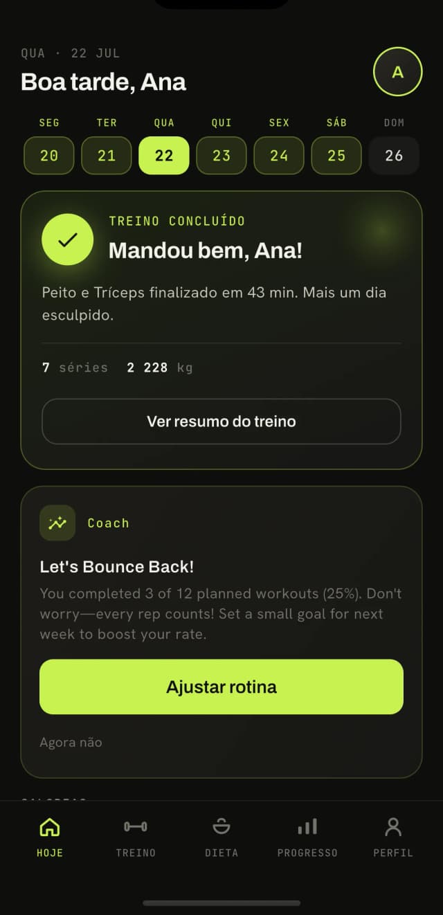 Card do Coach IA no app Karven